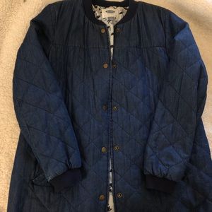 Old Navy Long Denim Bomber Jacket